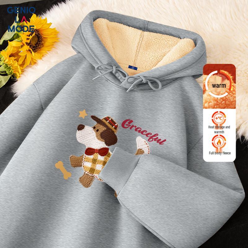 GENIOLAMODE Men's Heavyweight Fleece Lined Cartoon Hoodie