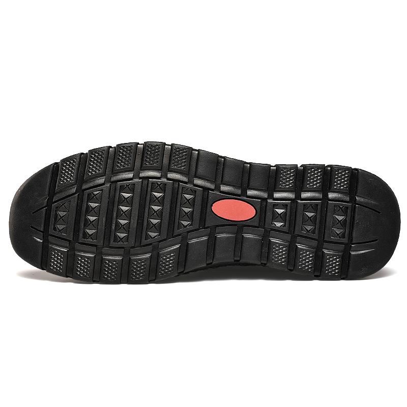 Fashion Men Genuine Leather Casual Shoes Classic Outdoor Antiskid Outdoor Shoe Antiskid Wear-Resistant Vulcanized Shoe Comfy Casual Lace