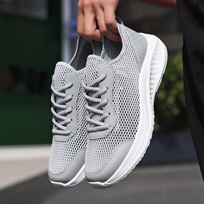 Chaussures de Course d'Été en Maille Creuse pour Homme Respirantes Décontractées Chaussures de Sport Grande Taille 48 Chaussures de Course d'Extérieur Antidérapantes Confortables