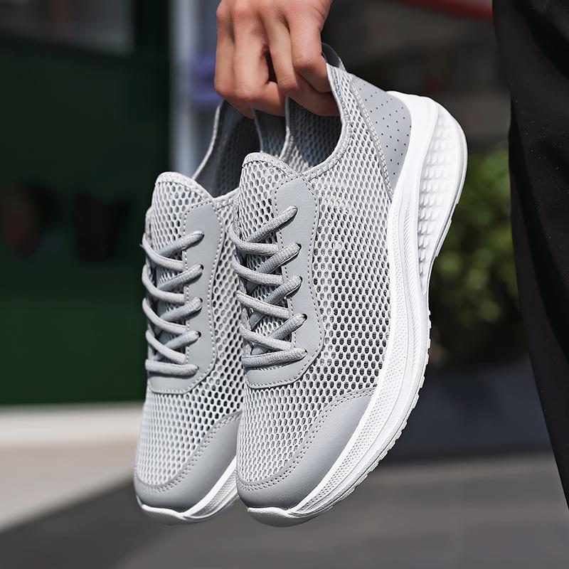 Fashion Men's Summer Hollow Mesh Running Shoes Breathable Casual Sports Shoes Large Size 48 Outdoor Running Shoes Non-slip Comfortable