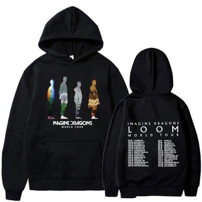 Imagine Dragons Loom World Tour 2024 Hoodies Hip Hop Rock Band Vintage Sweatshirts Fans Gift Unisex Loose Long Sleeve Pullovers