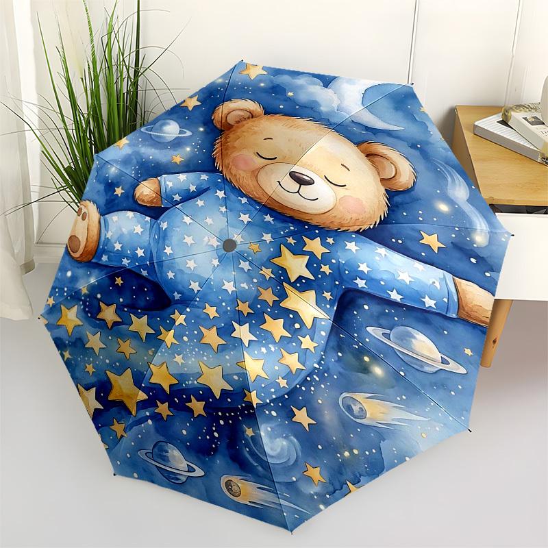 1PC Teddy bear pajamas Umbrella-8-Rib Reinforced, Automatic Open, Lightweight & Durable, Fashion Accessory for Outdoor, Beach L0419