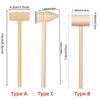 11/11/1 Pcs Mini Wooden Hammer Mallet Cake Demold Tool Jewelry Making Crab Lobster Seafood Crackers Balls Toy Kid Pounding