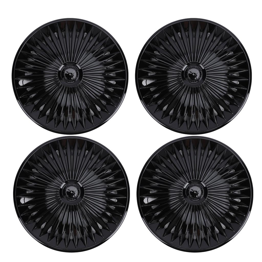 4PCS R14 Hub Caps 14 Inch ABS Stylish Wheel Rim Cover Hubcap Replacement for Ford Fiesta Escort Black