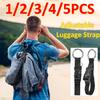 1-5PCS Travel Luggage Fixed Strap with Release Buckle Backpack External Strap Portable Add Bags Luggage Strap Belt Jacket Holder
