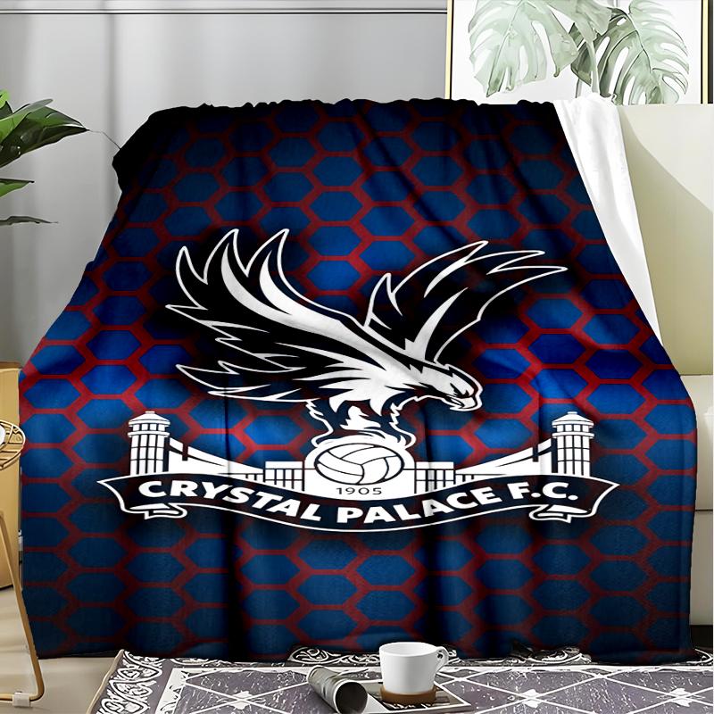 1PC Crystal Fc Crest Printed Soft Flannel Blanket Throw for Adult Bedroom Living Room Sofa Camping Travel Fan gifts Christmas Gifts