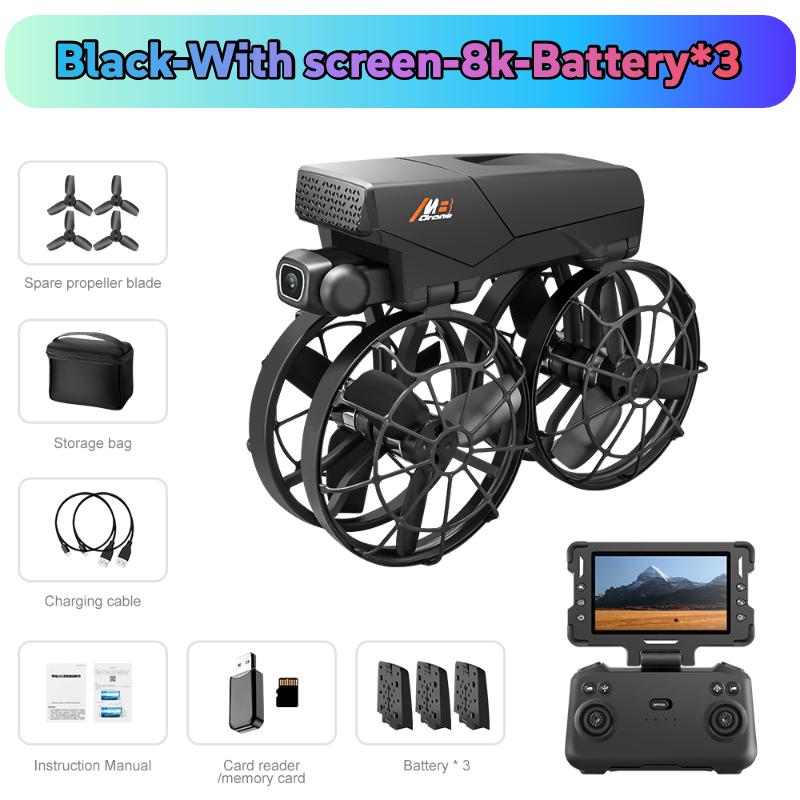 Genuine M8 RC Foldable Drone with Screen Brushless Motor Obstacle Avoidance 8K Profesional HD Dual Camera WIFI Quadcopter Toy