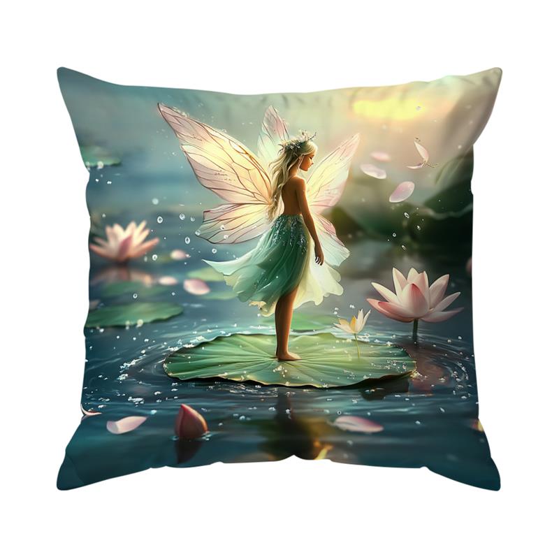 1Pc Green Elf Pillow Cover For Home Living Room Bedroom Sofa Office Decorative Pillowcase Soft Throw Pillows 45X45Cm