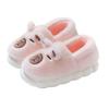 Cotton slippers autumn and winter home bag heel cartoon cotton mop warm velvet shoes platform couple hair slippers