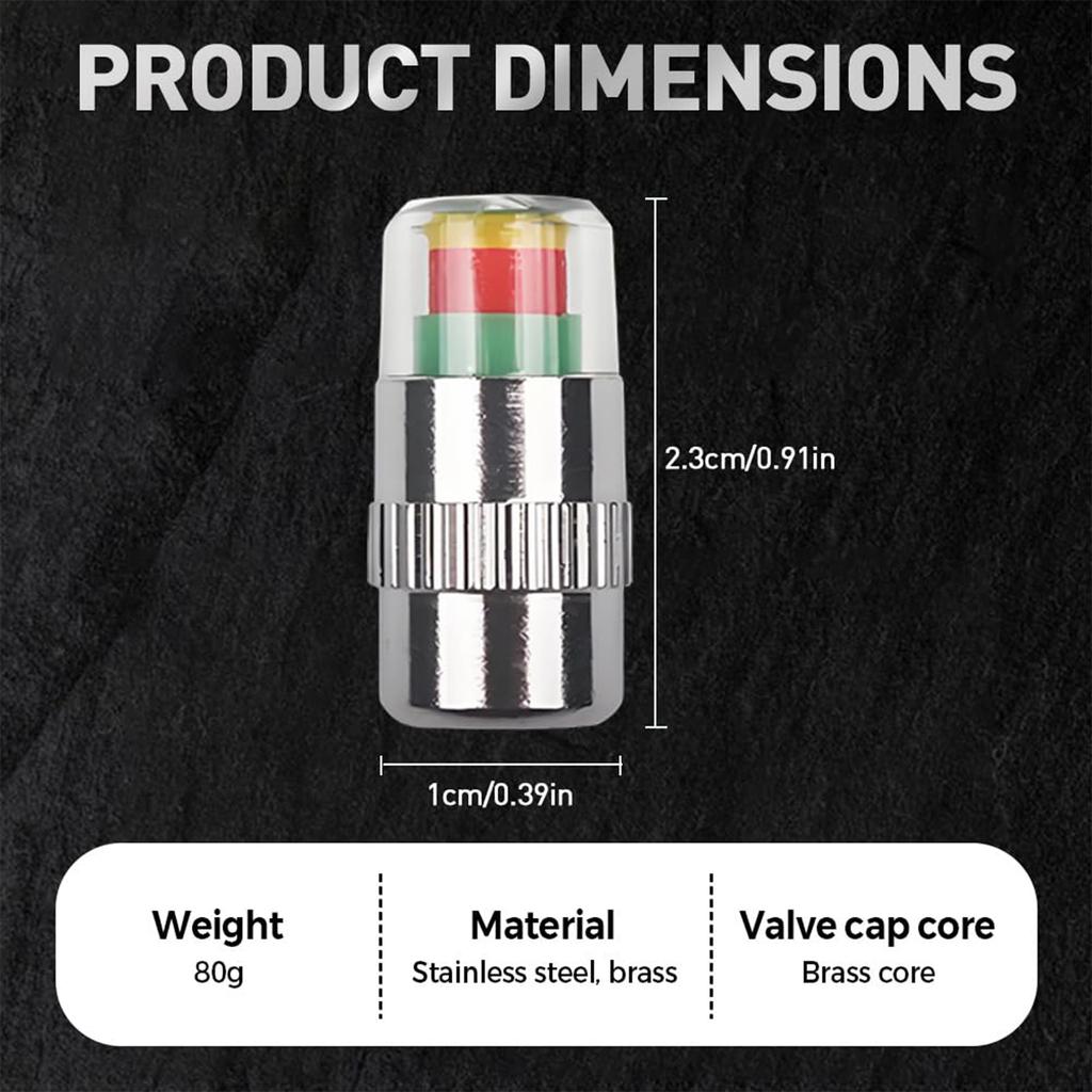 Car Tire Cap Tire Pressure Table Tire Gauge Monitoring Cap