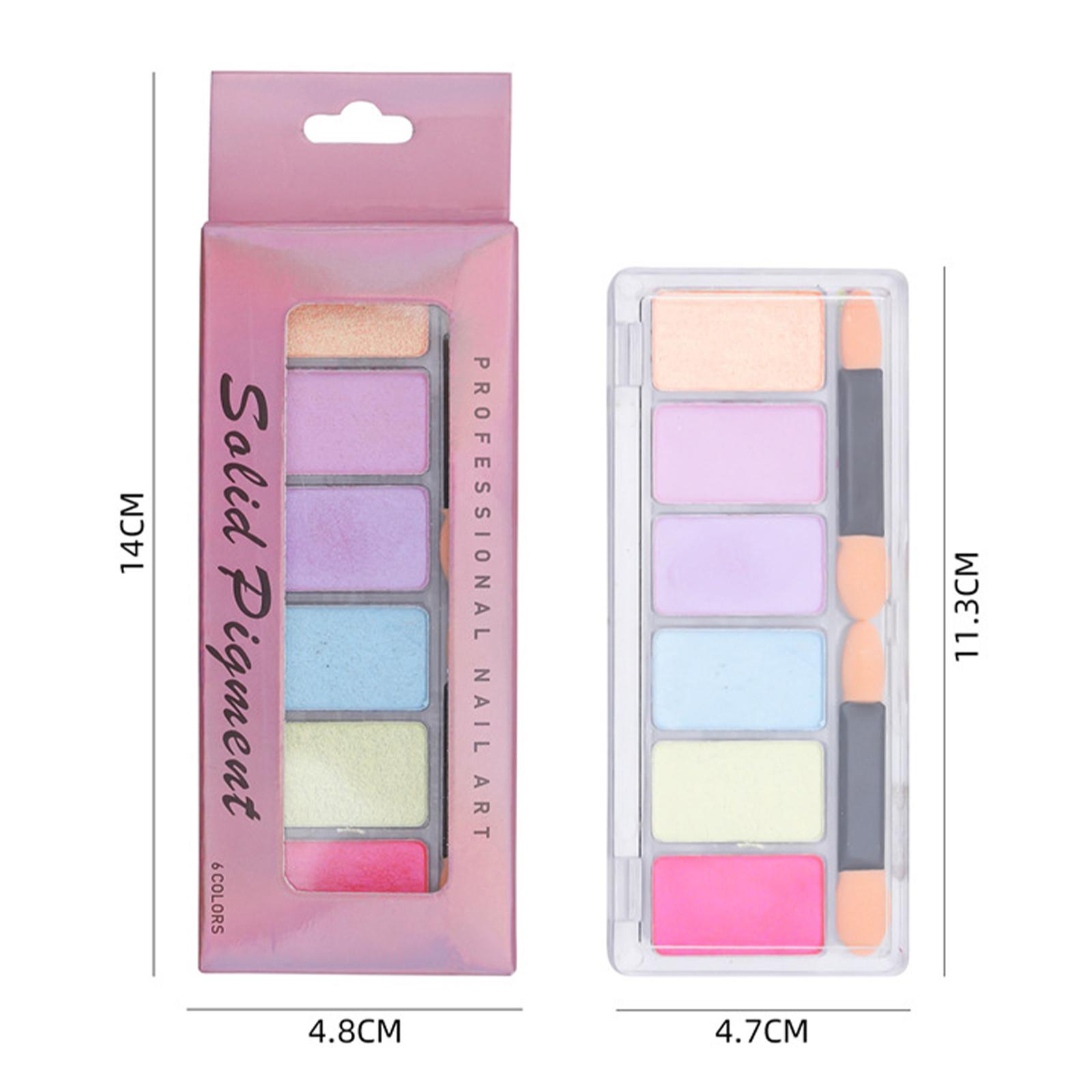 

6 цветов зеркальный эффект порошок для ногтей металлический хромированный порошок блестящий блестящий порошок для ногтей дизайн ногтей