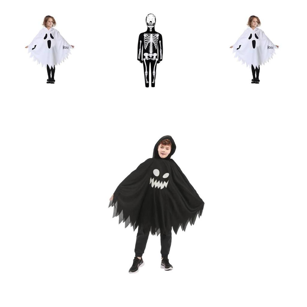 Halloween Skeleton Costume For Kids With Glowinthe Dark Features For Stage And Party Use