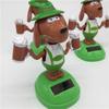 Dolls Car Decor Dashboard Bobble Head Doll Solar Swing Dog Solar Power Beer Dog Shaking Head Dolls