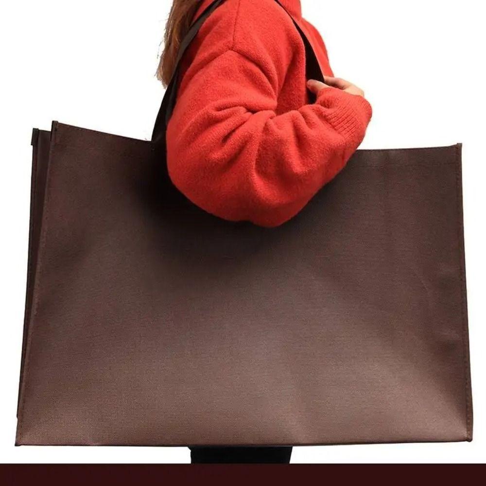 Fashion Extra Large Non-Woven Fabric Bag Thickened 40*60cm Shoulder Bag Large Capacity Eco-Friendly Bag Daily