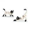 Ornements de Sculpture de Chat Ligne Tordue Créative Décoration de Bureau Artisanat Moderne Statue de Chat Abstraite en Résine Décor Esthétique de Pièce