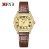 Retro Rhinestone Inlaid Roman Numerals Square Ladies Fashion Watch