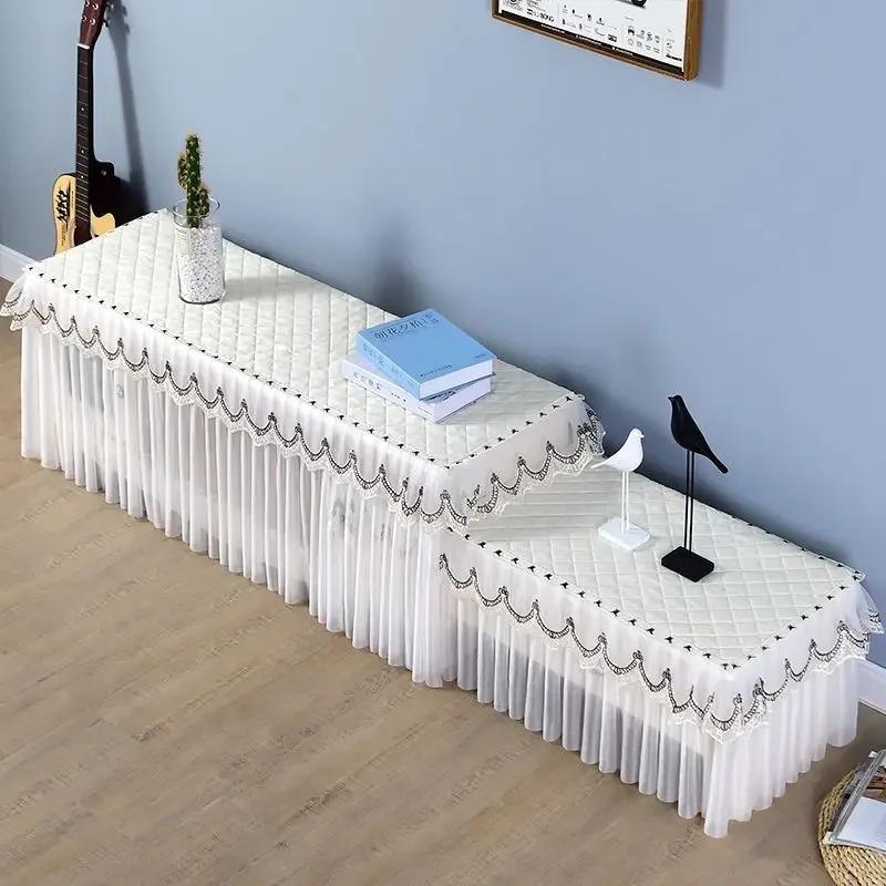 Stół szafkowy Tkanina prostokątna Zmywalna Pyłoszczelna Tkanina stołowa TV Pokrowiec na telewizor LCD Koronka Wisząca Osłona przeciwpyłowa Impreza Ślub Dekoracja