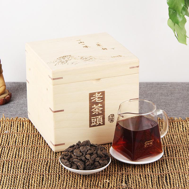 

Юньнаньский фирменный старый чай Тоу Лунюань, качественный пуэр, натуральный рассыпной чай Туо, 1,3 кг, чайная головка в деревянной коробке