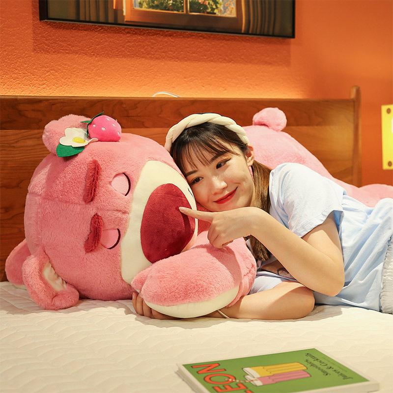 Plush Toy Story Lotso Adorable Bear Strawberry Sofa Plush Pillow Stuffed Toys Huggin Bear Plush Doll Kids Girls Birthday Gift
