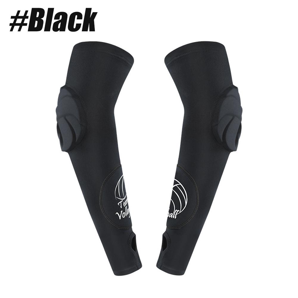 1Pair Volleyball Arm Sleeves Thickened EVA Pads Elbow Protection Arm Sleeves Thumb Hole Elastic Passing Hitting Forearm Sleeves