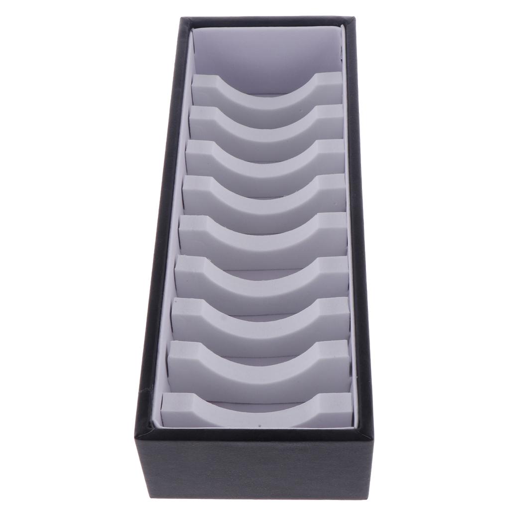 10 slotová PU kožená PVC vložka pro kartu s náramkem na šperky, černá