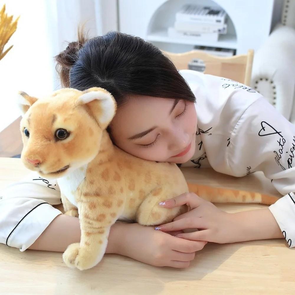 Cotton Simulated Stuffed Toy Soft Plush Realistic Stuffed Lion Doll Plush Leopard Toy Kids Toys