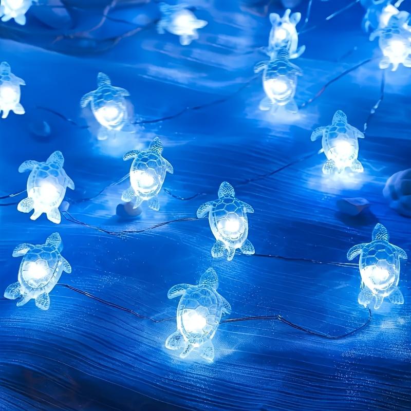 Ocean Themed String Light Sea Turtle Colorful Party Decorative Indoor Outdoor Nautical String Light Festival Birthday Lamp Decor