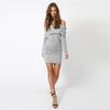 **Europäisches sexy eng anliegendes Strickkleid Herbst/Winter 2026**: Damen-Ein-Schulter-Pullover**