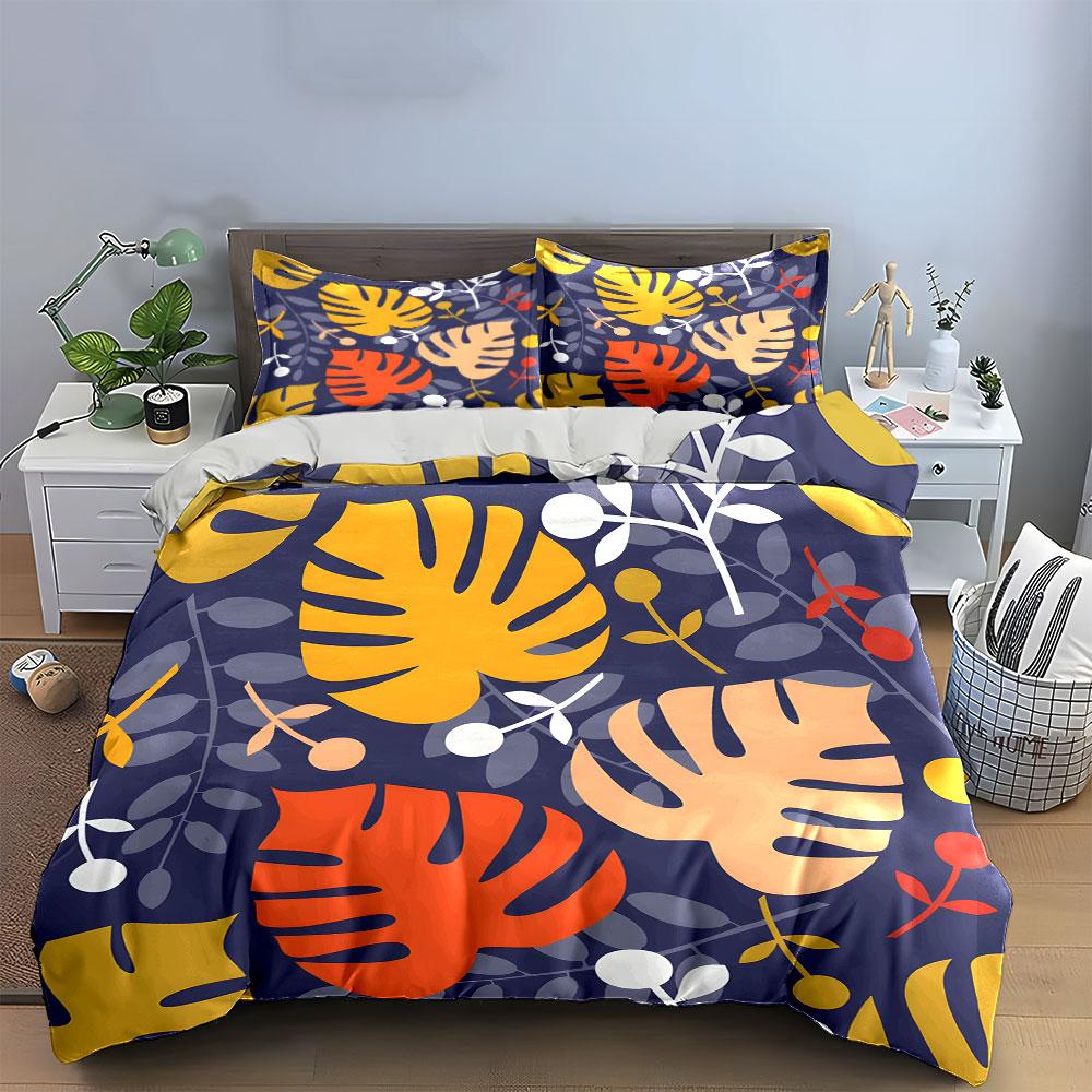 Tropical Three-Piece Set For Decor  Kid'S And Adults' Bedroom Decor, Exquisite Three-Piece Bedding Set Gift