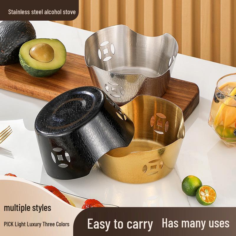 Customizable Hammered Alcohol Stove for Commercial Restaurants