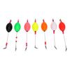 7Pcs Fishing Bobber Sensitive Light Weight Bright Colors Fishing Floats for Long Distance Fishing