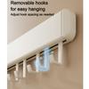 Aluminum Wall Mounted Storage Rack For Kitchen Spoon Shovel Hanging Rod Row Hook Storage Rack Etc.