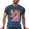 knitted background granny square TShirt Modern Print Casual TShirt