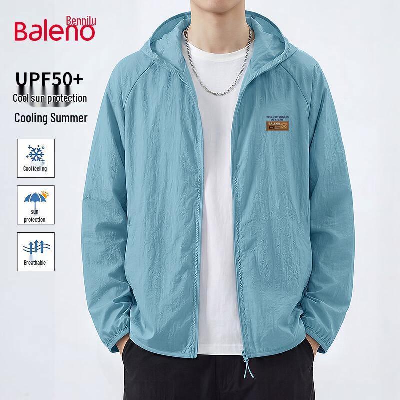 Baleno Men's UPF50+ Cooling Sun Protection Hooded Jacket