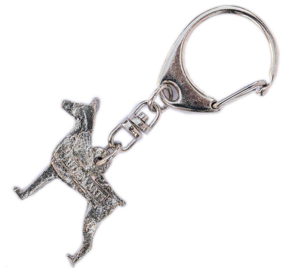 Doberman Made in England Art Dog Keychain Collection (Cut-Eared Version)