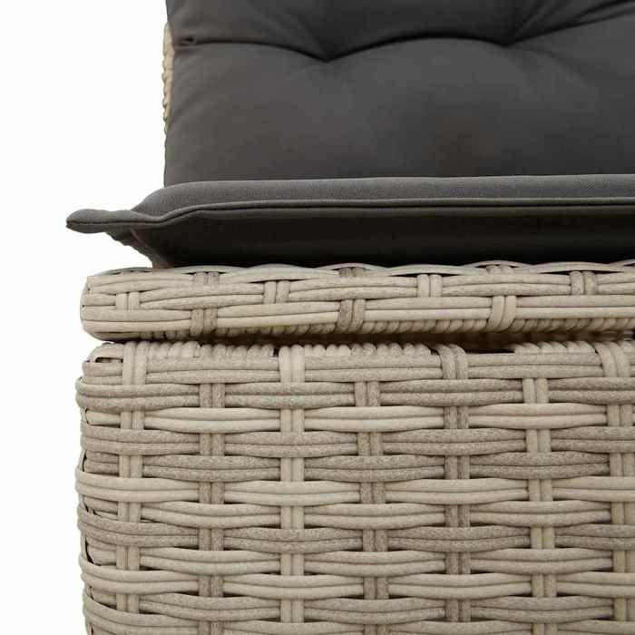 VidaXL Salon de Jardin avec Coussins 7 pcs, Canapés de Terrasse, Ensemble de Meubles de Patio, Mobilier d'Extérieur, Gris 3220411