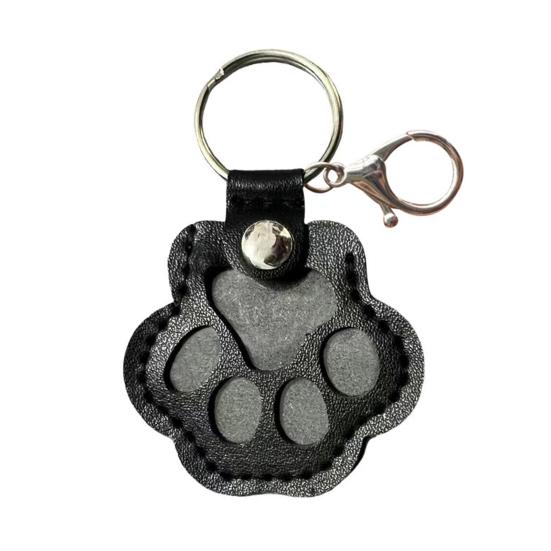 Pet Hair Keepsake Keychain Dog Cat Paw Shape Hair Storage