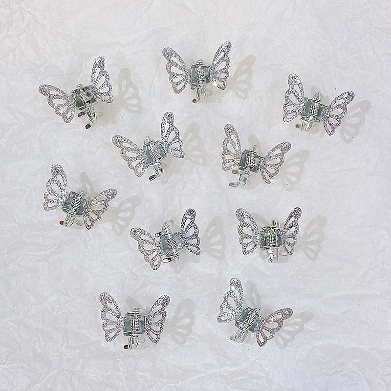 10pcs/set Women Girls Cute Butterfly Shape Small Hair Claws Ponytail Sweet Decorate Hair Clips Hairpins Hair Accessories
