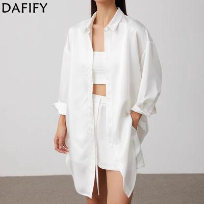 Women's Fashion Casual Spring Autumn Solid Color Print Long Sleeve POLO Neck Blouses & Shirts