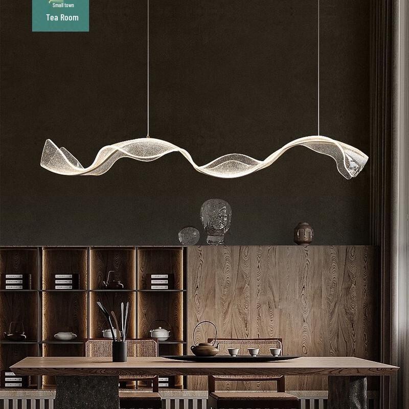 Creative Wave Silk Ribbon Dining Chandelier