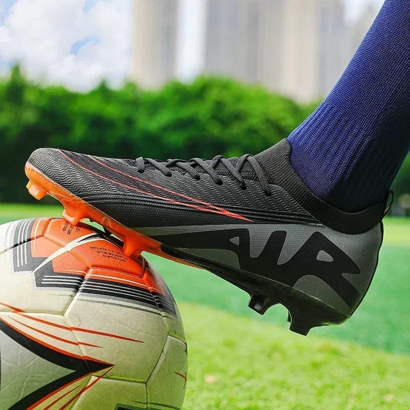 Men's Football Boots Non-Slip Grass Training Sport Ultralight Soccer Shoes Unisex Outdoor Athletic Shoes Breathable Drop Shipping