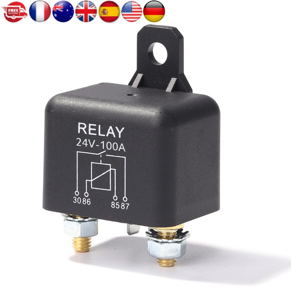 24V 100A/120A/200A Starting Relay 2.4W Automotive Modular Relay Continuous Type Car Truck Motor Relay 4 Pin Car Relay