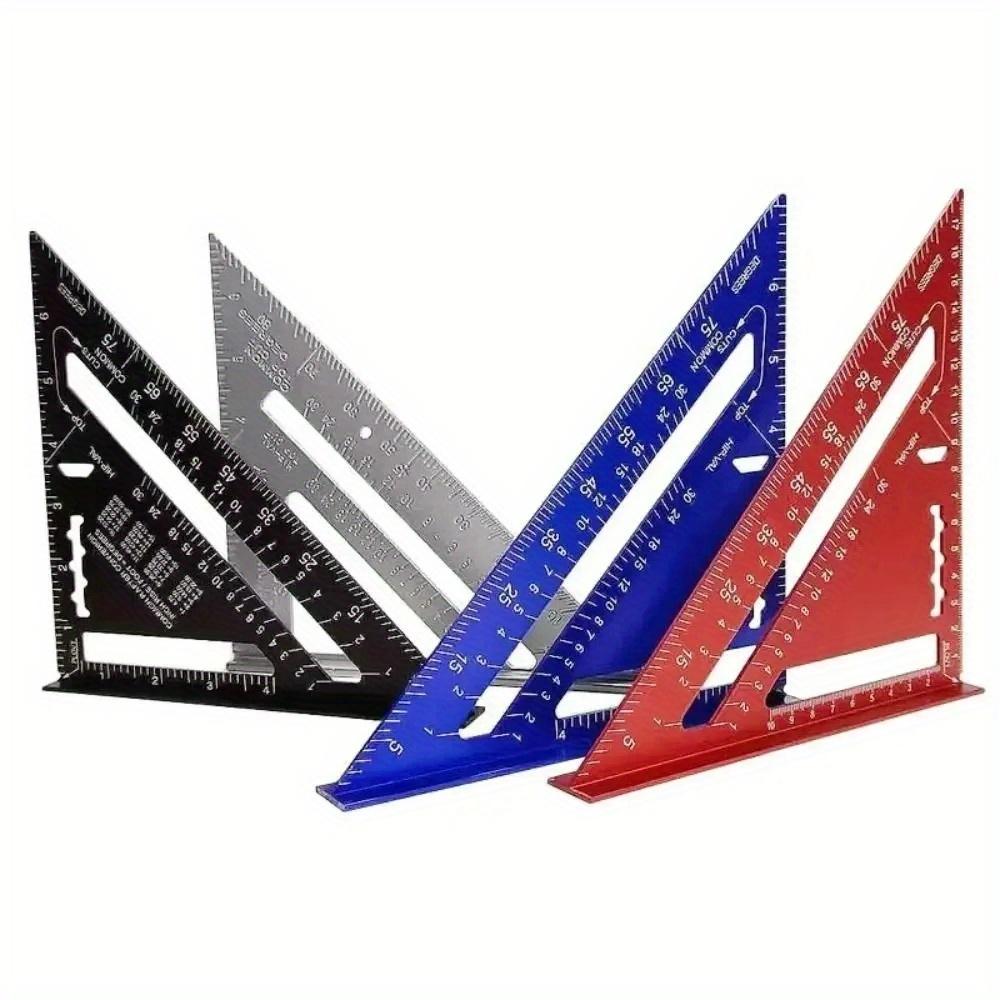 New 7 Inch Triangle Ruler Measurement Tool Carpenter Tools Inch Metric Angle Ruler Speed Square Woodworking Tools