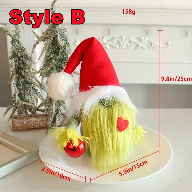 Nová slavnostní vánoční trpaslík bez tváře, červená láska trpaslík se zeleným vousem, perfektní vánoční dekorace, novoroční dárky Navidad 2025