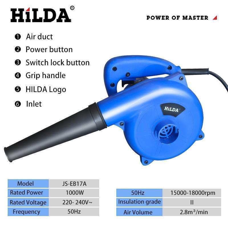 220V Dual-Use Handheld Blower & Vacuum: High Power Hair Dryer, Dust Collector & Leaf Blower