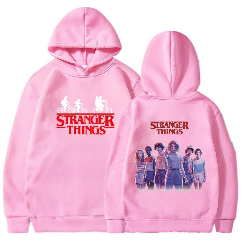 

Худі Stranger Things 4 Дитяче Худі З Довгим Рукавом Модне Зручне З Довгим Рукавом Тепле Повсякденне Худі для Тренувань 120 рожевий