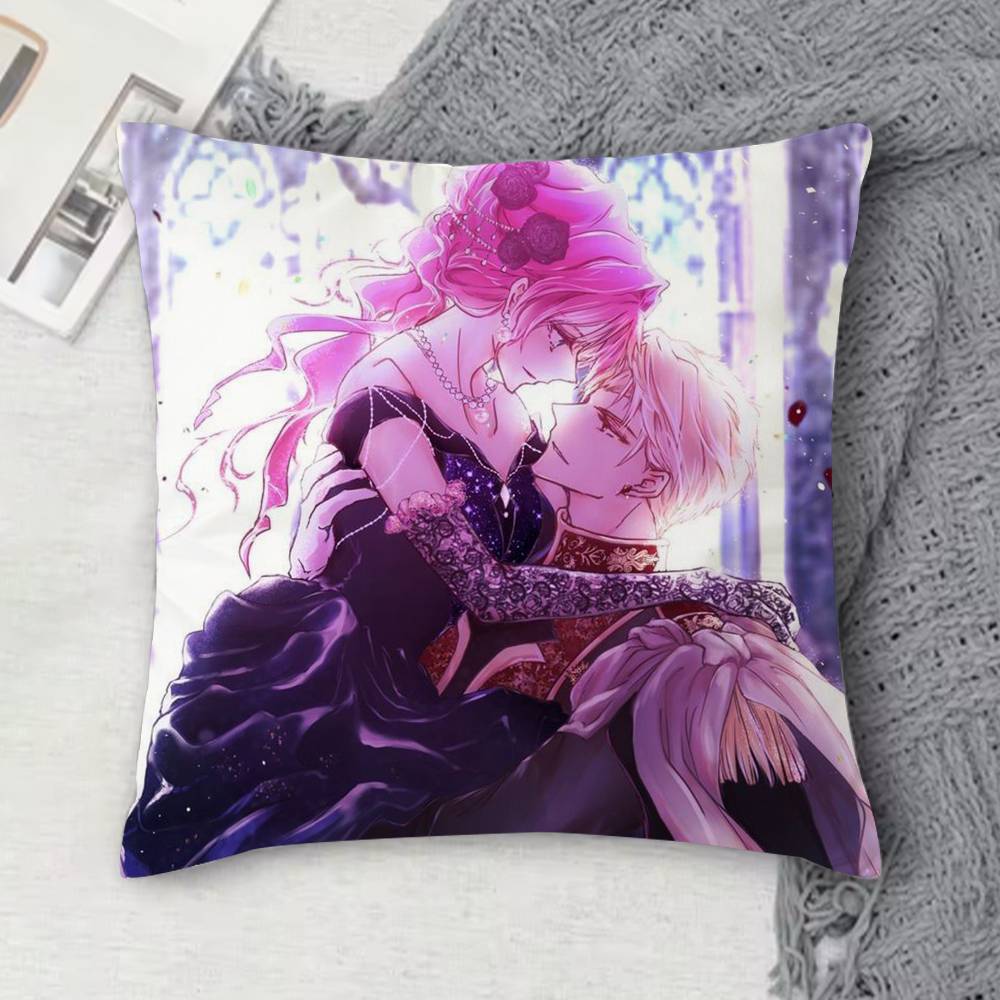 Death Is The Only Ending For The Villainess Doublesided Printed Square Decorative Cushion Cover for Sofa Living Room Home Decor