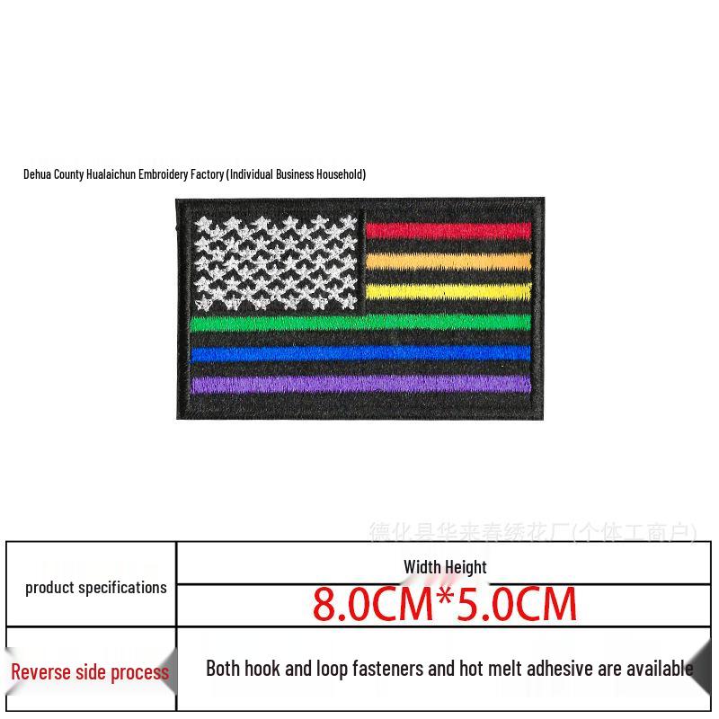 In-Stock USA Flag Embroidery Patch - Stars & Stripes Tactical Arm Badge