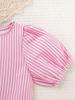 Baby Girl Clothing Set Summer Outfit Pink Stripe Top with Bow & Shorts Newborn Toddler 0-3Y