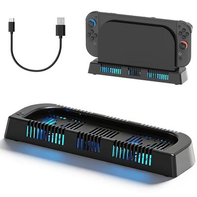 Switch 2 Dock Cooling Base with 2 Adjustable Speeds, RGB Light and USB Ports, Heat Dissipation Base for Switch 2 Console